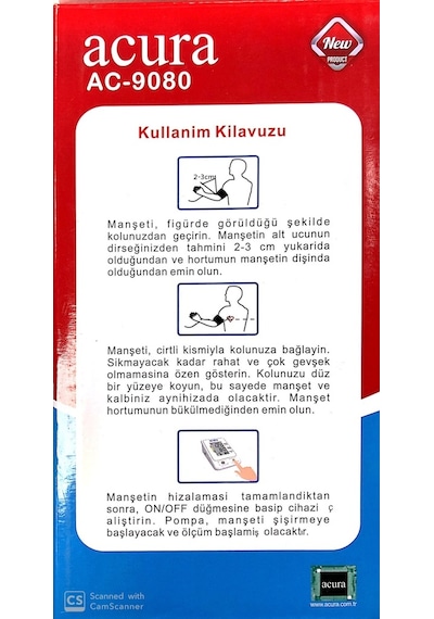 Acura AC-9080 Tam Otomatik Üst Koldan Ölçer Tansiyon Aleti