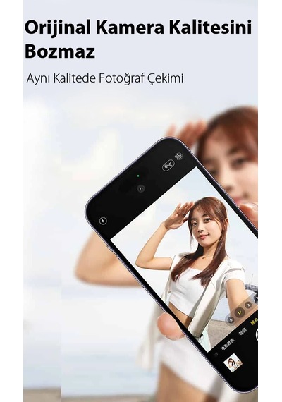 Baseus Apple İphone Uyumlu 15/15 Plus İçin Crystal Serisi Hd Cam Kamera Koruyucu 2 Adet Set- 5775
