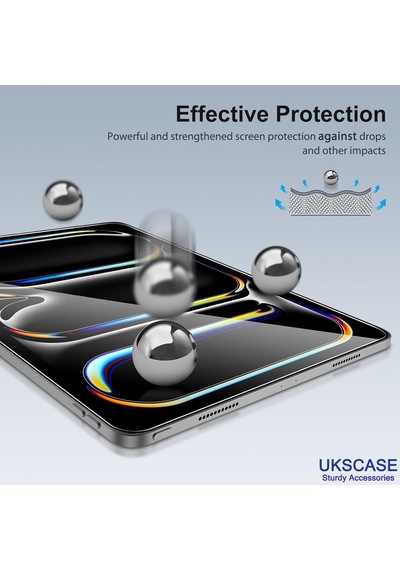 Apple Uyumlu iPad, Pro 13 İnç M5/m4 8./7. Nesil, 2025/2024 Temperli Cam Ekran Koruyucu 2 Adet