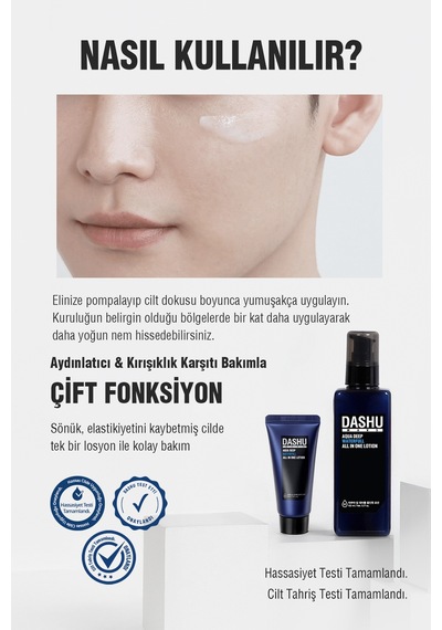 Dashu Mens Aqua Deep Waterfull All İn One Lotionll İn One Lotion