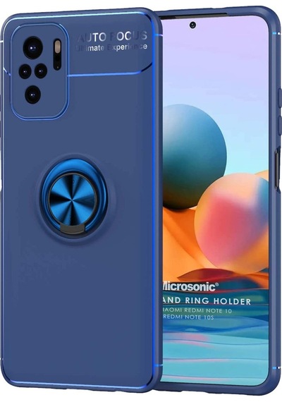 Microsonic Xiaomi Poco M5s Kılıf Kickstand Ring Holder