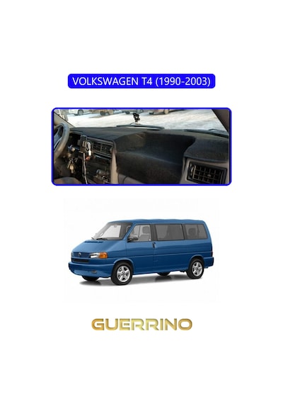 Volkswagen T4 1990-2003 Torpido Koruma Halısı Mavi Kenar