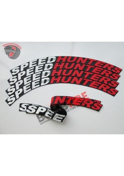 Lastik Yazısı Speedhunters Çift Renk 4 Adet Araç Motorsiklet Lastik Sticker Etiket