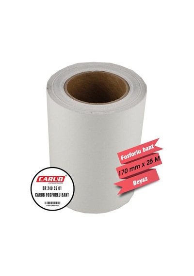 Carub Fosforlu Bant Beyaz 17cm X 25 Mt