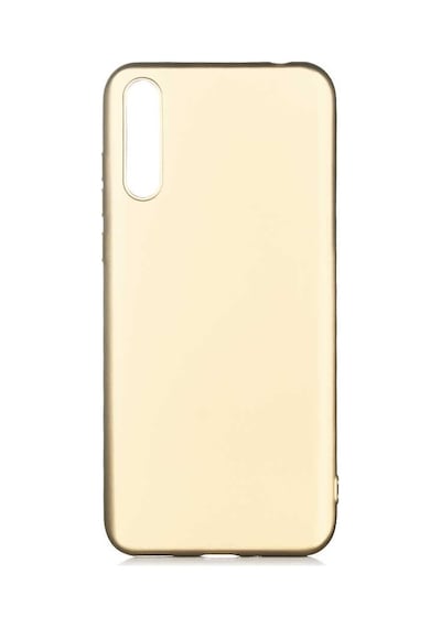 Noktaks - Huawei Uyumlu Huawei P Smart S / Y8p Aqm-lx1 - Kılıf Mat Renkli Esnek Premier Silikon Kapak - Gold
