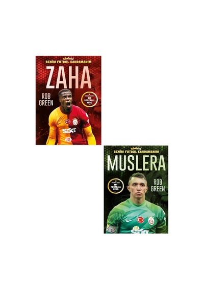 Zaha - Muslera Benim Futbol Kahramanım Büyük Poster Sticker Futbolcu Kartı Hediyeli 2 Kitap