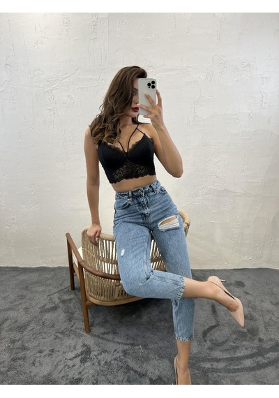 Butik İstanbul 5778 Denim Carrot Fıt-mavi