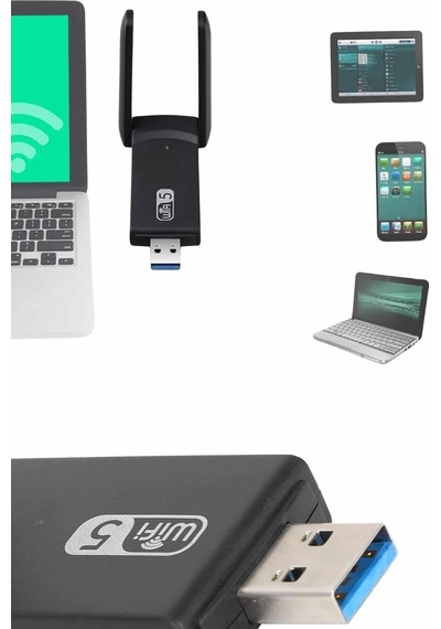 Mbps Wifi Alıcı Kablosuz Wifi Adaptörü Çift Band Çift Antenli 13619157