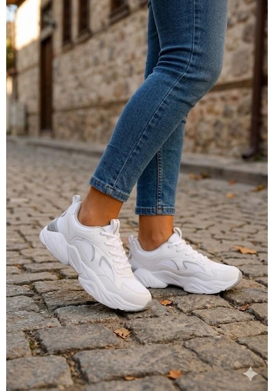 Lumberjack Dakota 6fx Hafif Rahat Orijinal Ürün Sneaker Kadın Spor Ayakkabı Beyaz