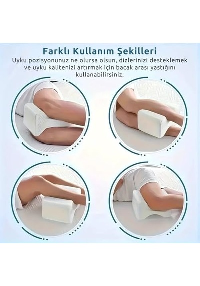Visco Ortopedik Bacak Arası Yastığı Hamileler İçin Destek Minderi Bel, Bacak Ve Kalça Hassasiyetsı İçin Genel
