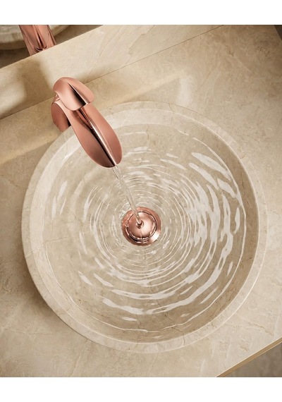 Luca Kısa Lavabo Bataryası Parlak Rose