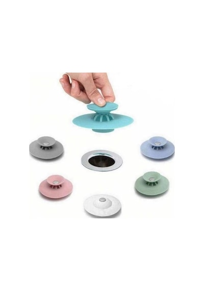 Lavabo Küvet Tıkacı Açık Mavi