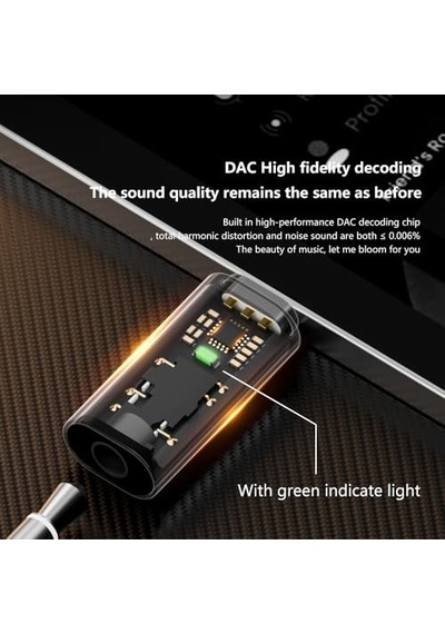 Ayrex Type C To 3.5mm Dac Kulaklık Dönüştürücü İphone 15 Ve Type C Telefon İle Uyumlu Çevirici Otgax