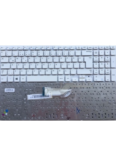 Samsung Uyumlu Np350e5c Np355v5c Notebook Klavyesi Beyaz Tr - Küçük Yön Tuşlu