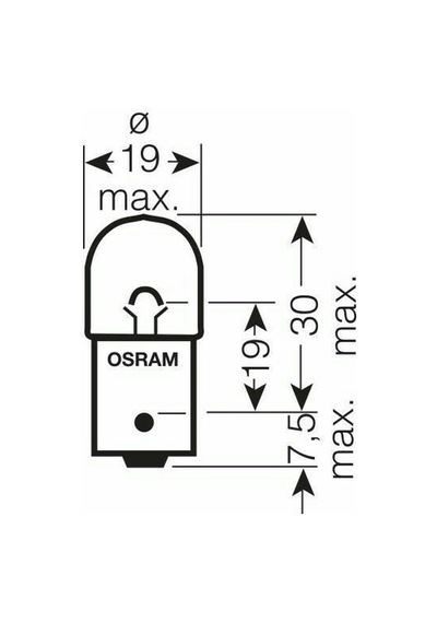 12V 67 R5W Stop Ampulü 10 Adet Osram 5007