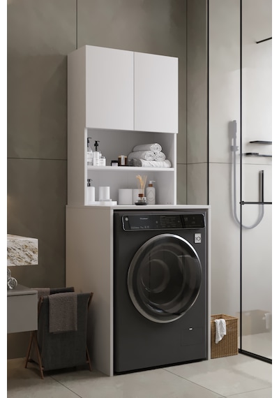 Vega Çamaşır Makinesi Üstü Dolap Banyo Dolabı Kapaklı Dolap Çamaşır Dolabı Üst Dolap Beyaz Vega Çamaşır Makinesi Üstü Dolap Banyo Dolabı Kapaklı Dolap Çamaşır Dolabı Üst Dolap Beyaz