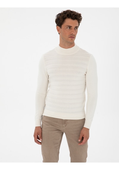 Pierre Cardin Erkek Ekru Kazak /triko 50315751-vr019 Ekru