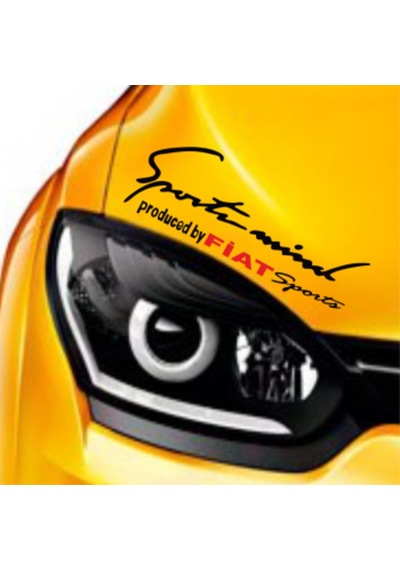 Fiat Sport Mind Far Üstü Oto Sticker Kaput