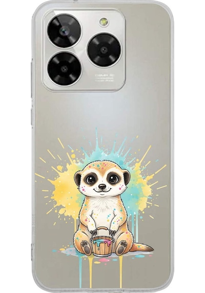 General Mobile Era 50 İle Uyumlu Splash Mirket Tasarımlı Şeffaf Silikon Kılıf 051h
