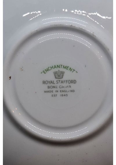 Royal Stafford Enchantment Çiçekli Tek Kahve Fincan Tabağı 14 Cm Beyaz