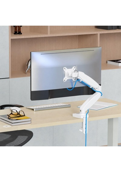 15-32 Lcd/led Monitör Tutucu Kol Amortisörlü Vesa Monitör Standı Beyaz Ex812