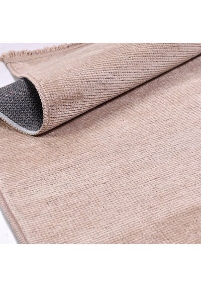 Çam Halı Crea Decolux Azade 8201 Bej Özel Kaymaz Tabanlı Pamuk Dokuma Kilim - 80x150