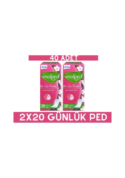 Günlük Parfümsüz Ped Her Gün Ferahlık 20'li X 2 Adet