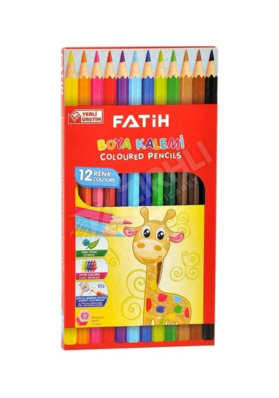 5 Adet Fatih Kuru Boya Tamboy 12'li Çok Renkli