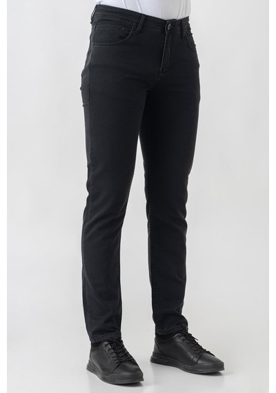 White Stone Bern J2425 Normal Fit Pamuklu Likralı 5 Cep Jean Pantolon Siyah-siyah Siyah
