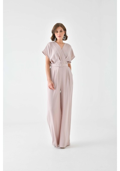 Ftz Women Kadın Kemerli Tulum Beige 30724-beige Bej