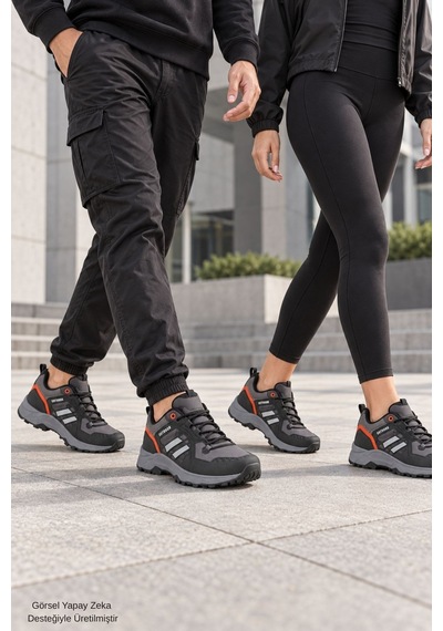 Muggo Torvex Kalın Taban Bağcıklı Kışlık Unisex Outdoor Trekking Bot Füme