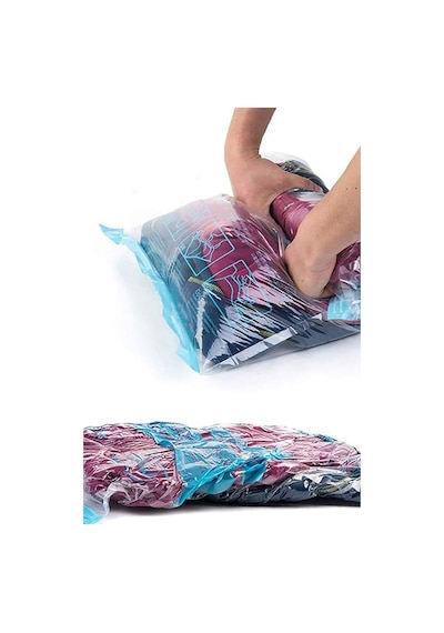 Pratik Elbise Vakumlu Hurç Yorgan Hurcu Vakumlu Hurç Poşet Saklama Torbası Large 50x70 Şeffaf