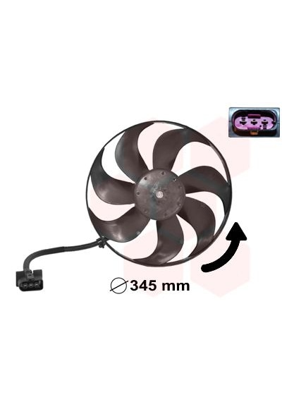 Vw New Beetle 1.6 - 1.8 - 1.9 1998 - 2010 Fan Motoru - 345 Mm