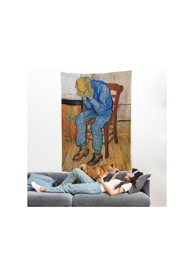 Acı Çeken Yaşlı Adam Sonsuzluğun Eşiğinde Duvar Örtüsü - Vincent Van Gogh-7442