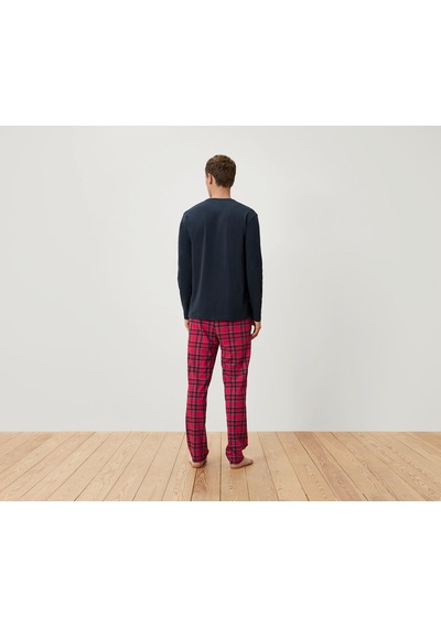 Tchibo Erkek Pijama, Mavi/kareli Mavi