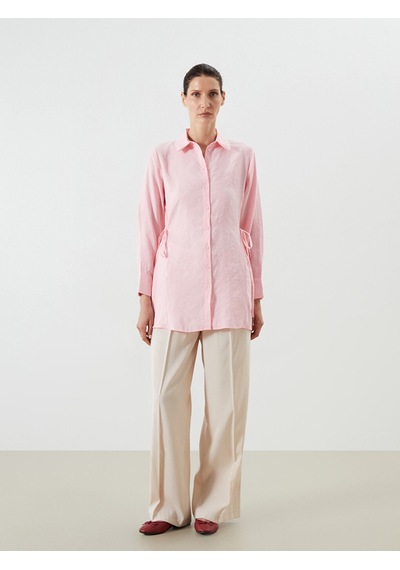Lcwaıkıkı Classic Pembe Modal Karışımlı Kadın Gömlek Tunik