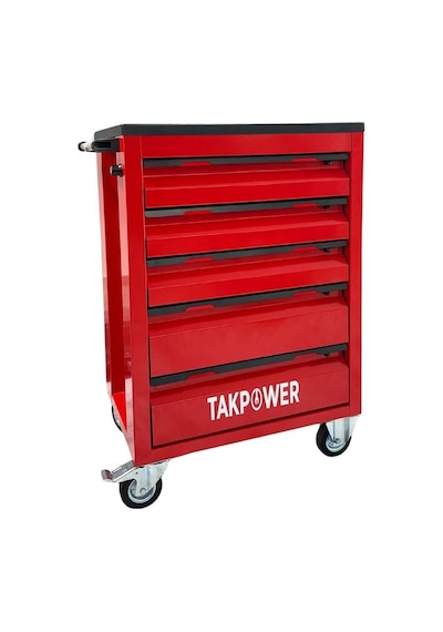 Takpower 5 Çekmeceli Boş Takım Arabası Kırmızı