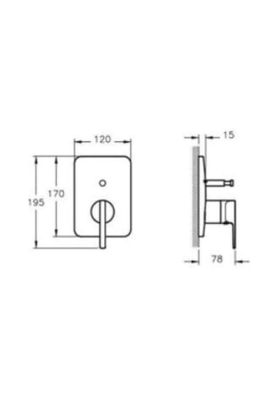 VitrA Suit Ankastre Elduşlu Banyo/duş Seti,6 Parça, Krom A42286, A42490, A45652, A41949, A45708, A45679 Diğer