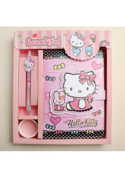 Sanrio Hello Kitty Defter- Kalem Bant Set-1