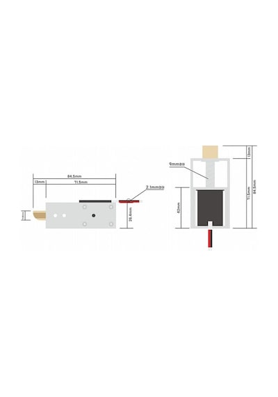 Jf-s1670dl Solenoid Kilit Dc 12v 2.4a 28w 40n Elektrikli Manyetik Kapı Depo Kasa Kilidi 10mm Dil