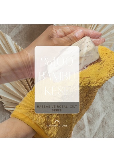 Bambu Kese Banyo Lifi Peeling Vücut Scrub Derin Temizlik Hardal