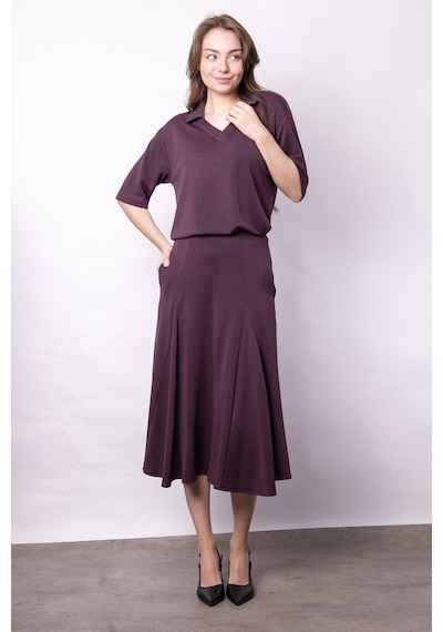 Kadın Yumşak Dokulu Esnek Kumaş V Yaka Yakalı Düşük Omuzlu Dirsek Boy Kollu Oversize Bluz-bordo Bordo Kadın Yumşak Dokulu Esnek Kumaş V Yaka Yakalı Düşük Omuzlu Dirsek Boy Kollu Oversize Bluz-bordo Bordo