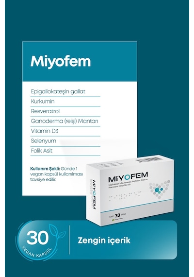 Miyofem Egcg Reişi Mantarı Resveratrol 30 Kapsül