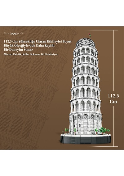 Reobrix 66025 Pisa Kulesi Yaratıcı Yapı Blok Seti Building Blocks Leaning Tower Of Pisa -7652 Parça