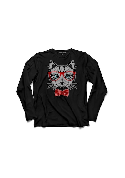 Hıpster Cat Hipstır Kedi Wıth Glasses Gözlük 5 Uzun Kollu Tişört (512925555)