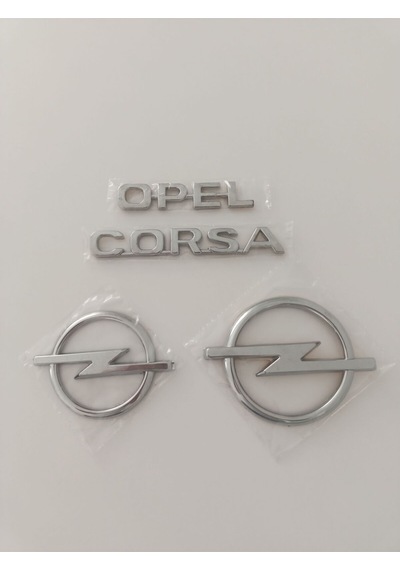 Opel Corsa Bagaj Yazısı Corsa B Ön Arma Arka Bagaj Arması Logo Amblemi 4lü Set