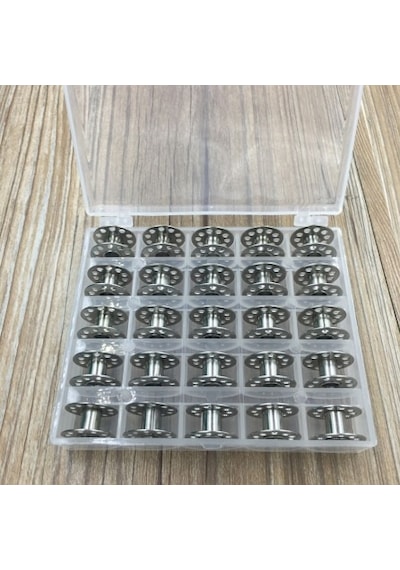 Ev Tipi Aile Dikiş Makinesi Metal Masurası 25 Adet ve Kutusu