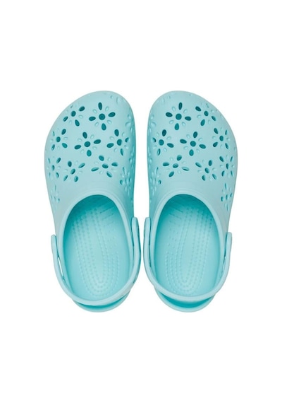 Crocs Classic Floral Cut Out Clog K Çocuk Sandalet 210943-4pd Mavi