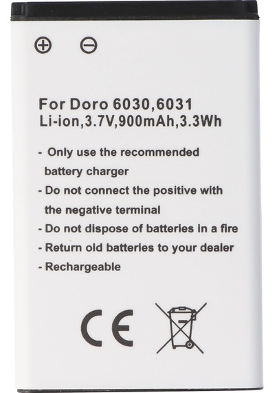 Doro 6030 6031 li-Ion 3.7V 900 Mah 3.3Wh İçin Uygun Pil