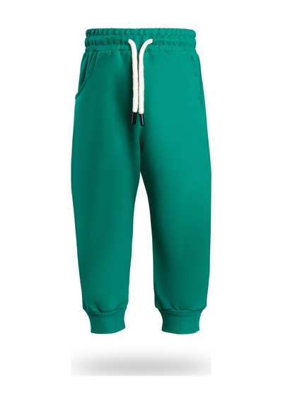 Heyadventure Erkek / Kız Çocuk Jogger Eşofman Altı Cepli Paçası Kaşkorseli Yeşil Yeşil